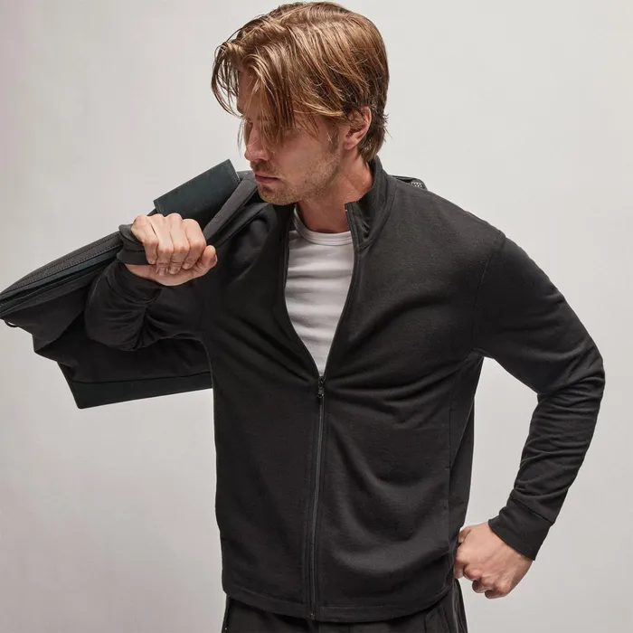 James Perse Sweat TopsBottoms French Terry Zip Up Black 8211 Men