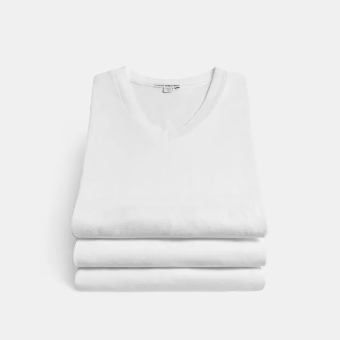 James Perse TShirts 3 Pack Short Sleeve V Neck Tee White 8211 Men