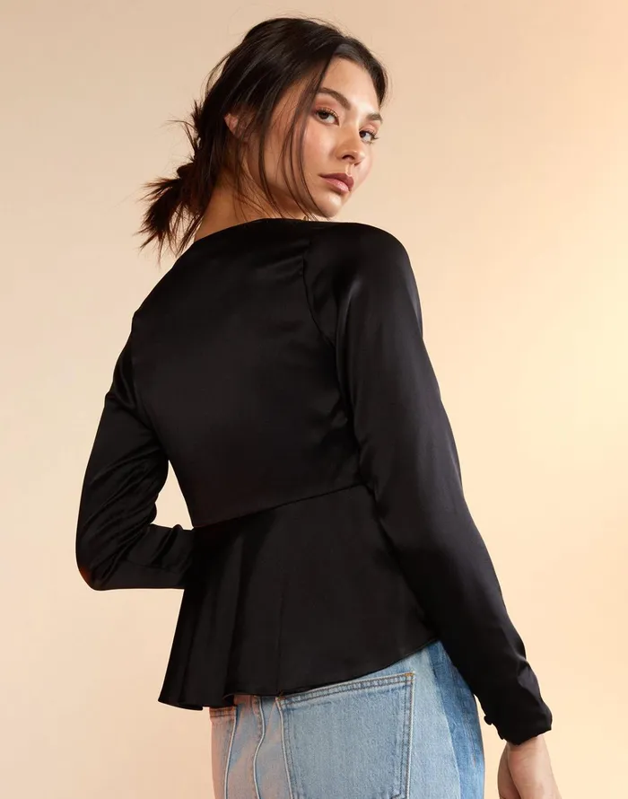 Jula Silk Blouse 8211 Black Women Cynthia Rowley Tops