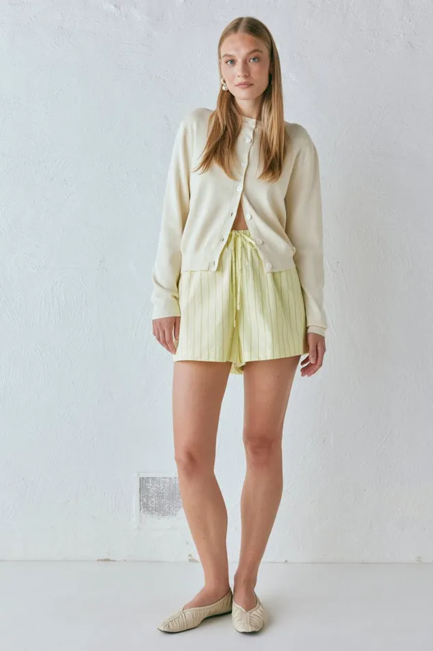 JumpersSweaters Women VRG GRL Evie Knit Cardigan Cream