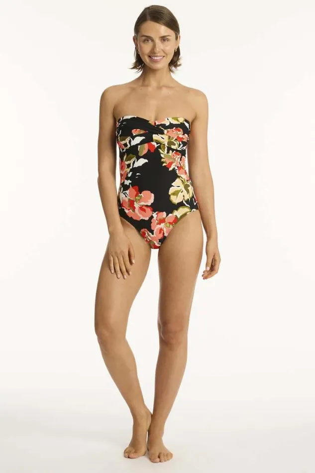 Juniper Twist Bandeau One Piece Juniper Women Sea Level One Pieces
