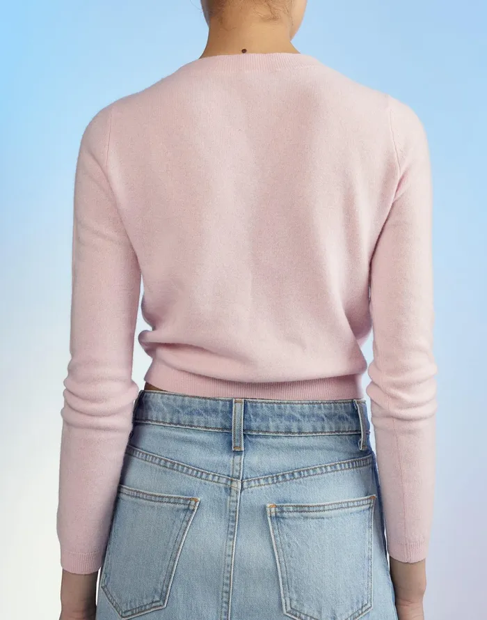 Kendal Cropped Sweater 8211 Pink Women Cynthia Rowley Tops