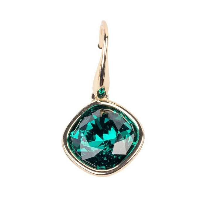 Kenneth Jay Lane Dark Color Gem Earrings Women Emerald Square Earring