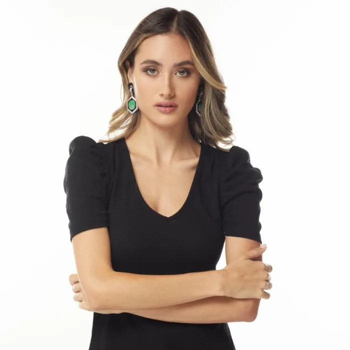 Kenneth Jay Lane Light Color Earrings Women Jade Hexagon Deco Clip Earring Kenneth Jay Lane Light Color Earrings Women Jade Hexagon Deco Clip Earring