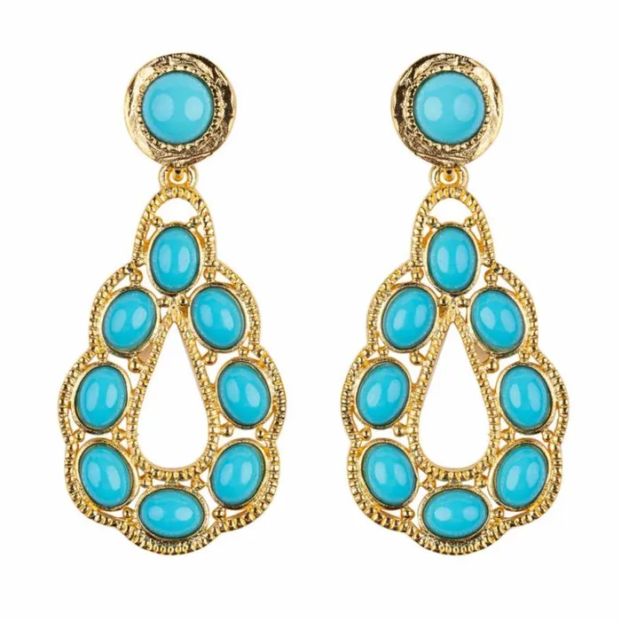 Kenneth Jay Lane Light Color Earrings Women Turquoise Cabochon Drop Pierced Earrings Kenneth Jay Lane Light Color Earrings Women Turquoise Cabochon Drop Pierced Earrings