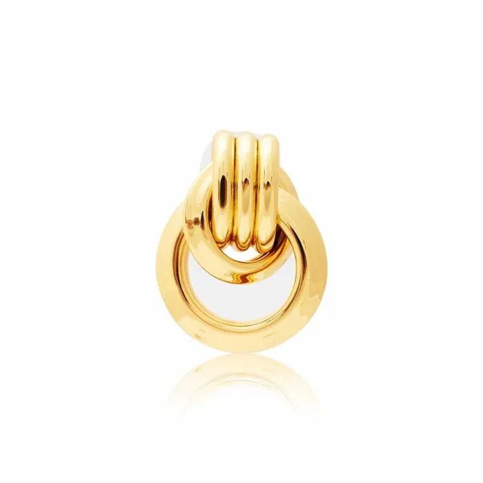 Kenneth Jay Lane Metallic Finish Earrings Women Polished Gold Love Knot Pierced Earrings