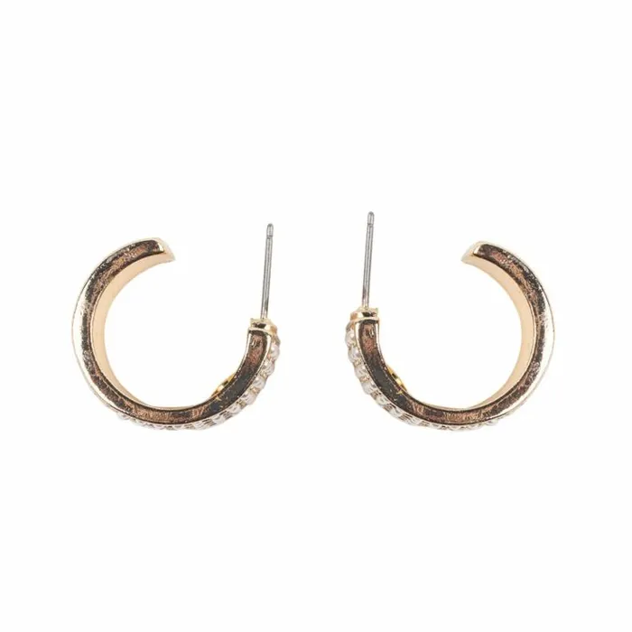 Kenneth Jay Lane Pearl Earrings Women Gold Hoop Studded Earring With Pearls