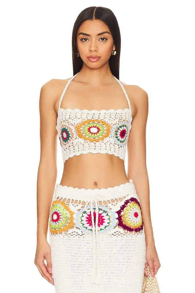 Kestrel Crochet Top Tropical Multi Women Lovers and Friends Tops