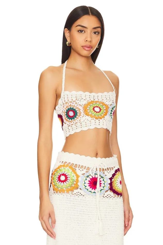 Kestrel Crochet Top Tropical Multi Women Lovers and Friends Tops