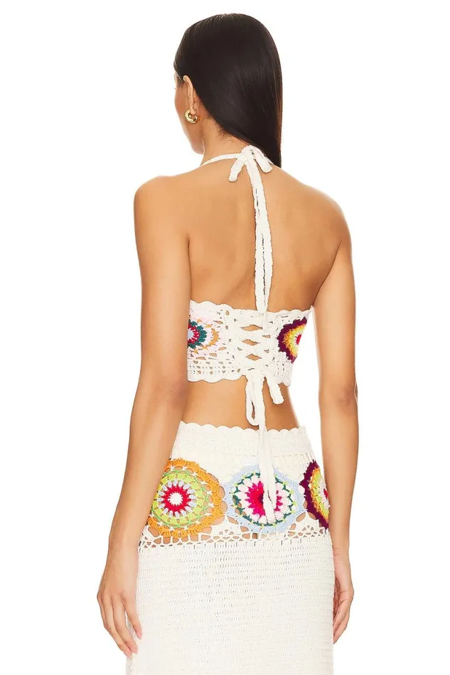 Kestrel Crochet Top Tropical Multi Women Lovers and Friends Tops