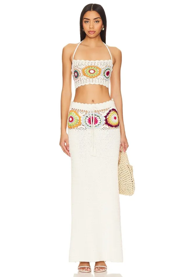 Kestrel Crochet Top Tropical Multi Women Lovers and Friends Tops