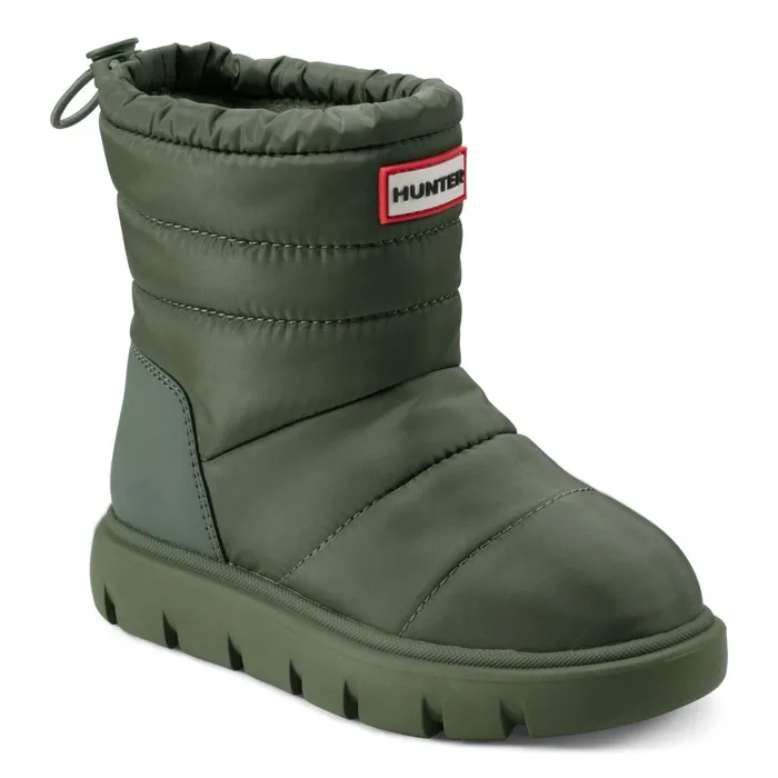 Kids Insulated and Snow Boots Hunter Boots Big Kids Cuddle Lug Sole Insulated Waterproof Snow Boots Medium Green