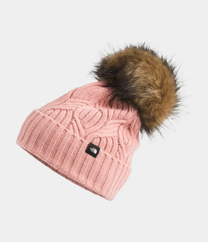 Kids OhMega Fur Pom Beanie Pink Clay The North Face Beanie