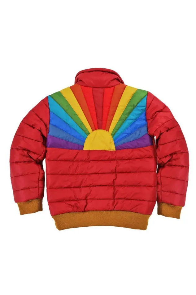 Kids Outerwear Aviator Nation Sunburst Jacket 8211 Red