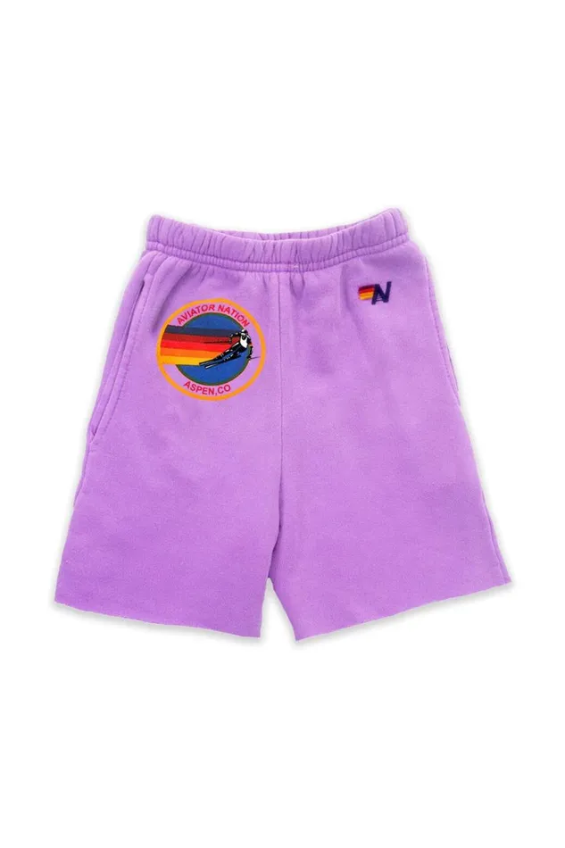 Kids Shorts Aviator Nation Aspen Sweatshorts 8211 Neon Purple