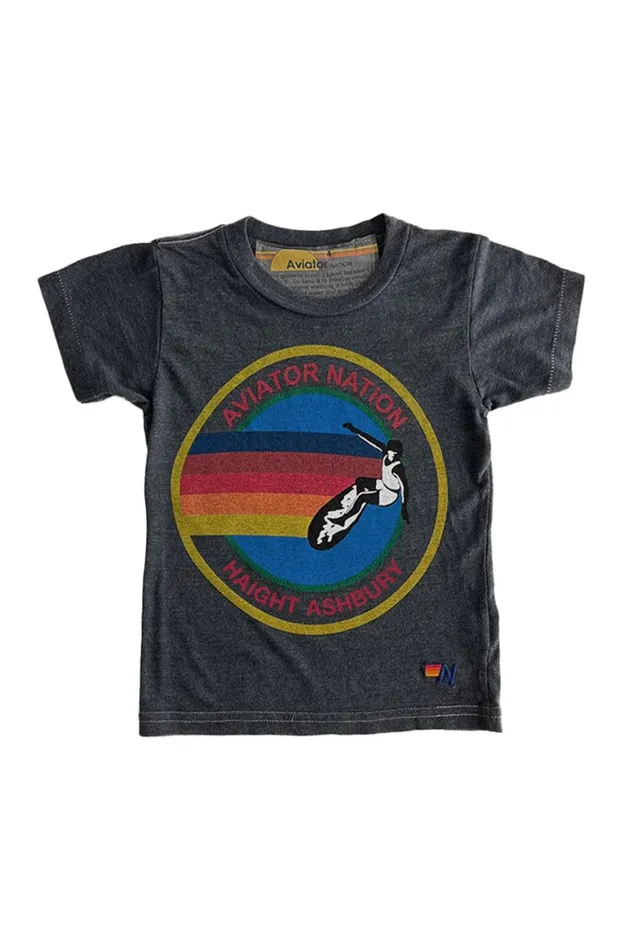 Kids Tees Aviator Nation Haight Ashbury Tee 8211 Charcoal