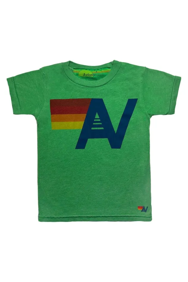 Kids Tees Aviator Nation Logo Tee 8211 Kelly Green
