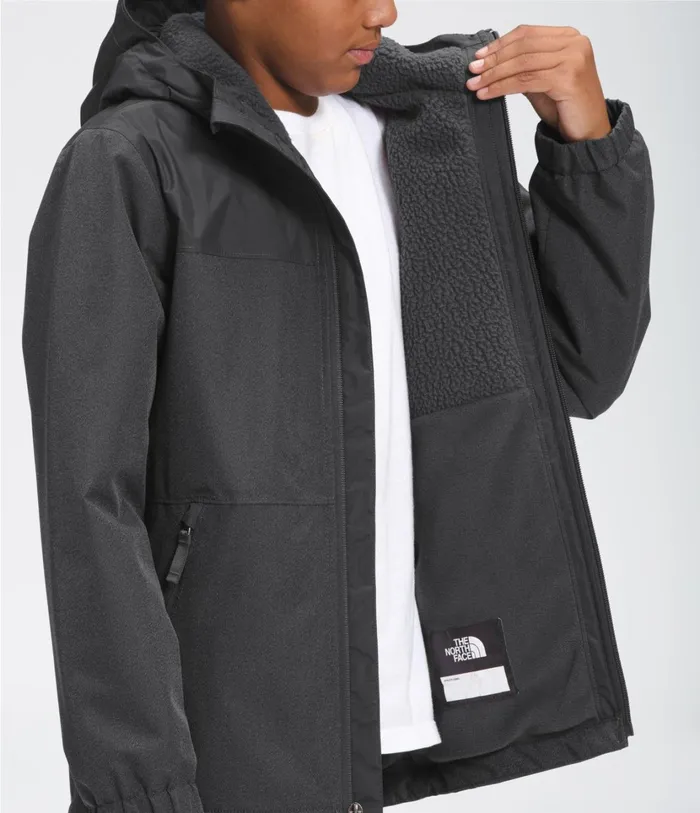 Kids Warm Storm Rain Jacket Asphalt Grey Heather The North Face Jackets and Vests