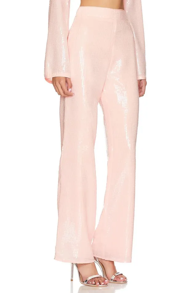 Leighton Sequin Pant Champagne Pink Women Lovers and Friends Pants
