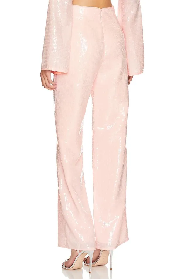 Leighton Sequin Pant Champagne Pink Women Lovers and Friends Pants