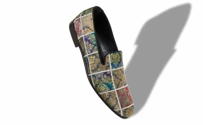 Loafers Men Manolo Blahnik MARIOMulti Jacquard Patchwork Slippers