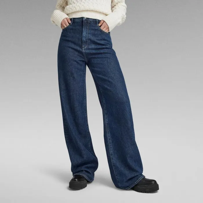 Loose Women GStar RAW Deck 20 High Loose Jeans Worn In Blue Pool
