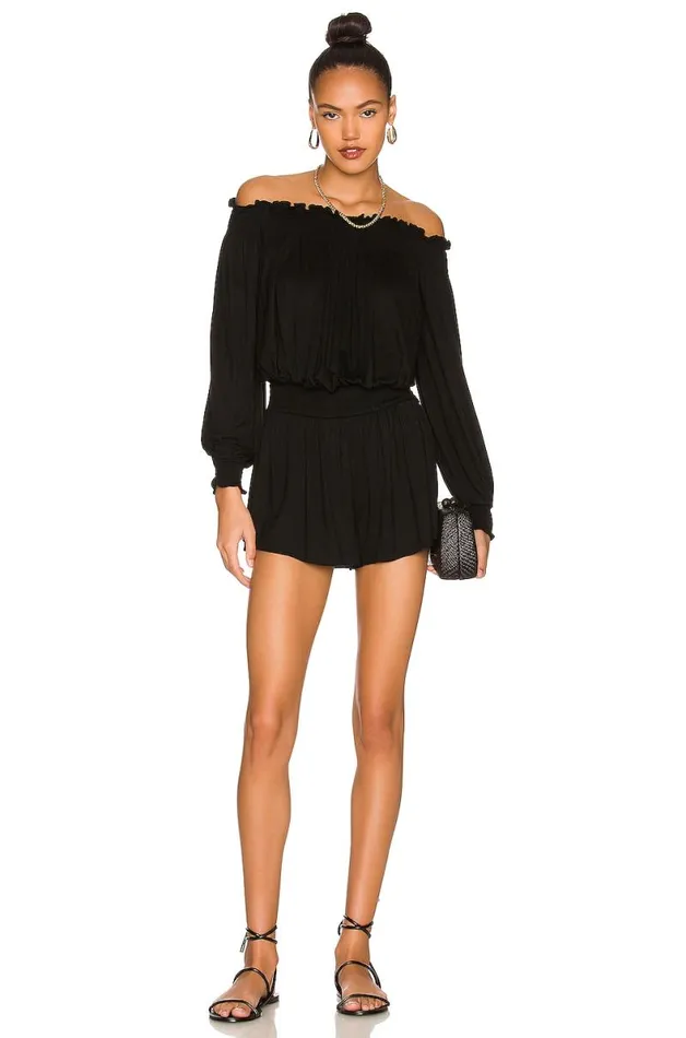 Lovers Friends Eliza Romper Black Women Lovers and Friends Rompers