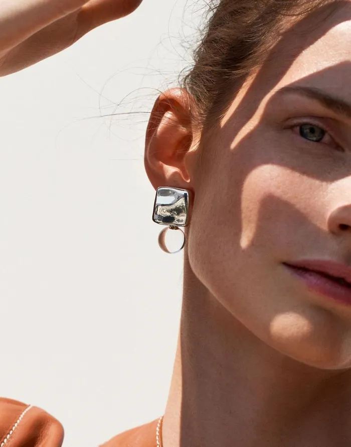 Madewell AGMES Luca Earrings Silver Women Jewelry