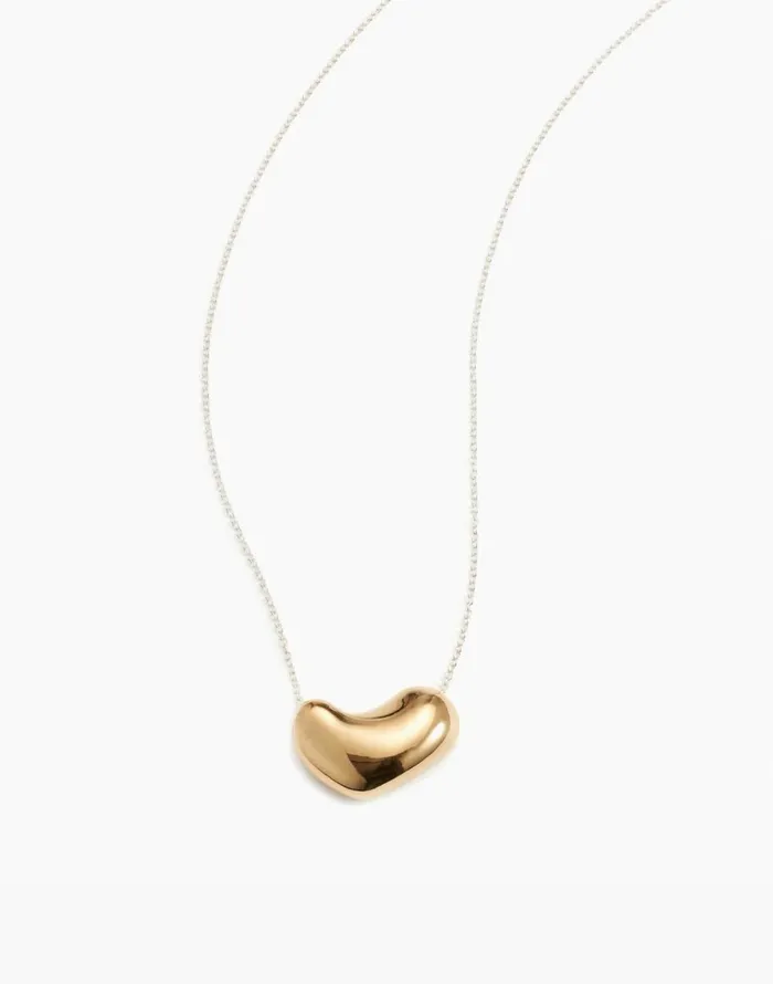 Madewell AGMES Small Sculpted Heart Pendant Gold Women Jewelry
