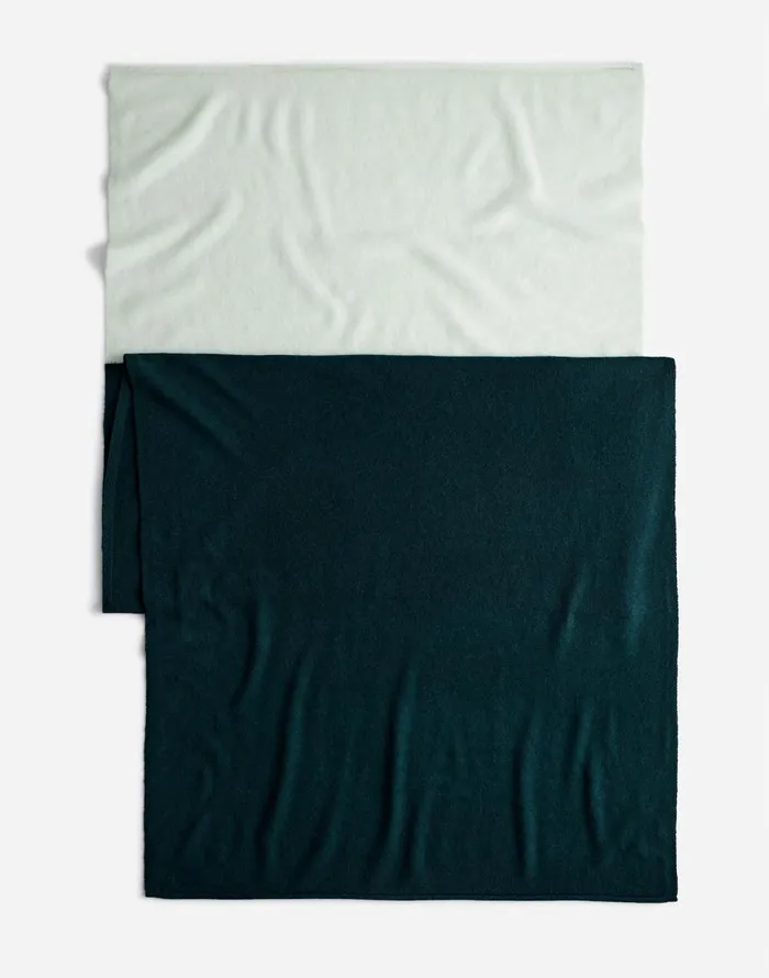 Madewell Colorblock Cashmere Scarf Hthr Luxury Forest Women Scarves