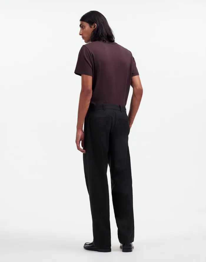 Madewell CottonWool Blend Trousers True Black Men Pants