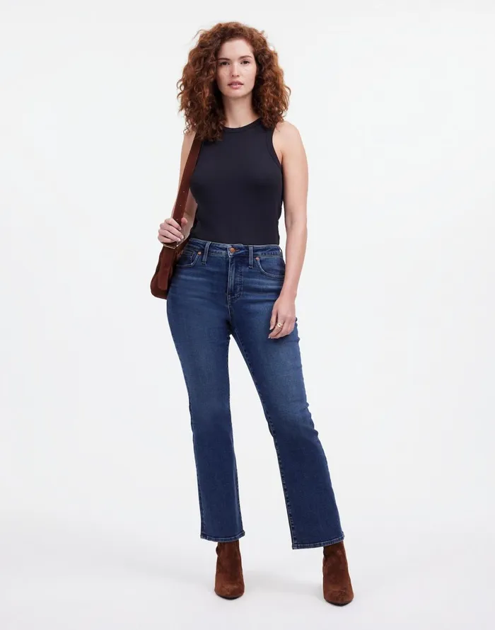Madewell Curvy Kick Out Crop Jeans In Lenoir Wash Lenoir Wash Women Jeans