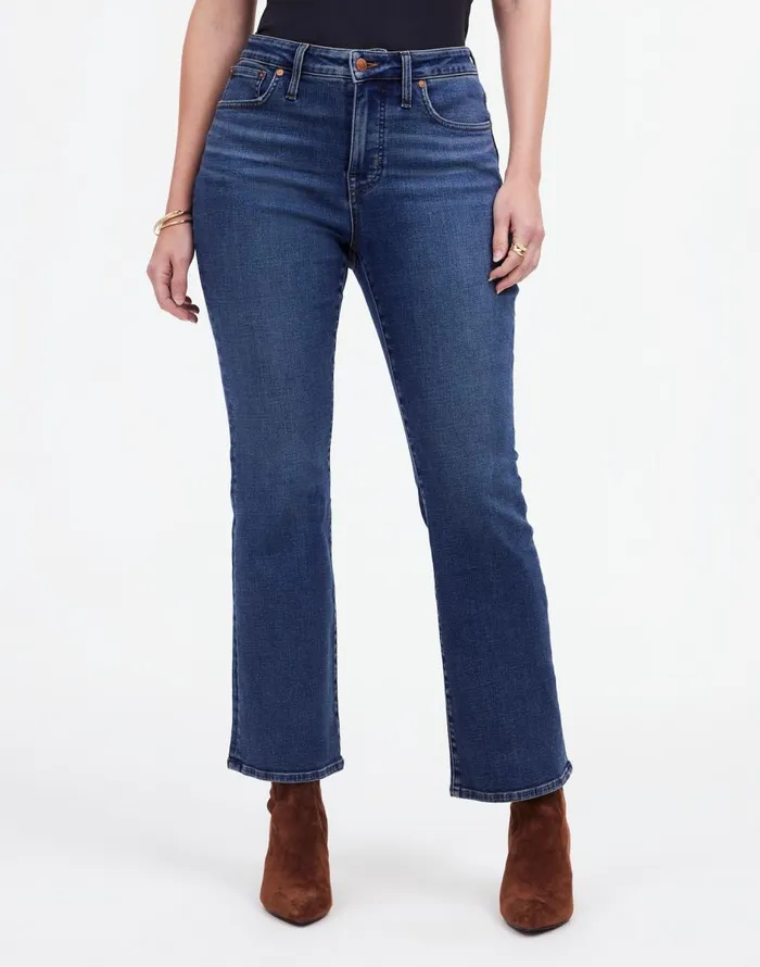 Madewell Curvy Kick Out Crop Jeans In Lenoir Wash Lenoir Wash Women Jeans