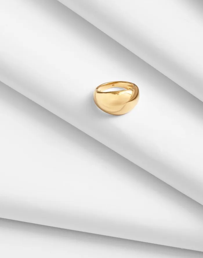 Madewell DemiFine Chunky Dome Ring 14k Gold Women Jewelry