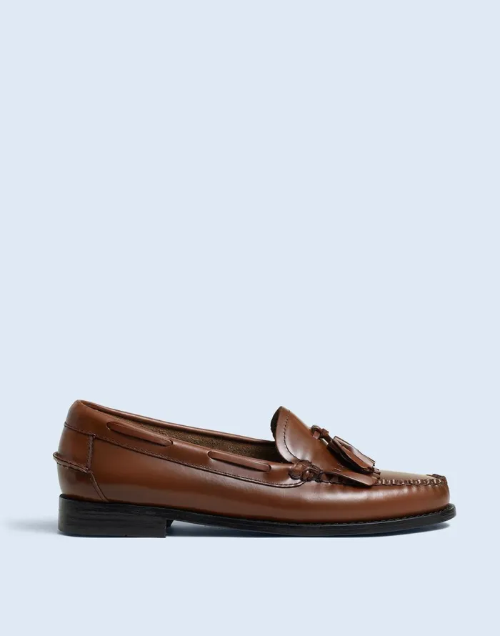 Madewell GHBASS Esther Kiltie Tassel Weejuns Loafers Cognac Women Flats and Loafers
