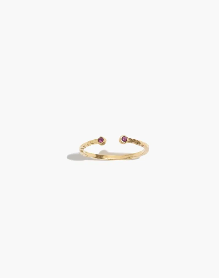Madewell Katie Dean Jewelry 18k GoldPlated Birthstone Ring February Women Jewelry Madewell Katie Dean Jewelry 18k GoldPlated Birthstone Ring February Women Jewelry