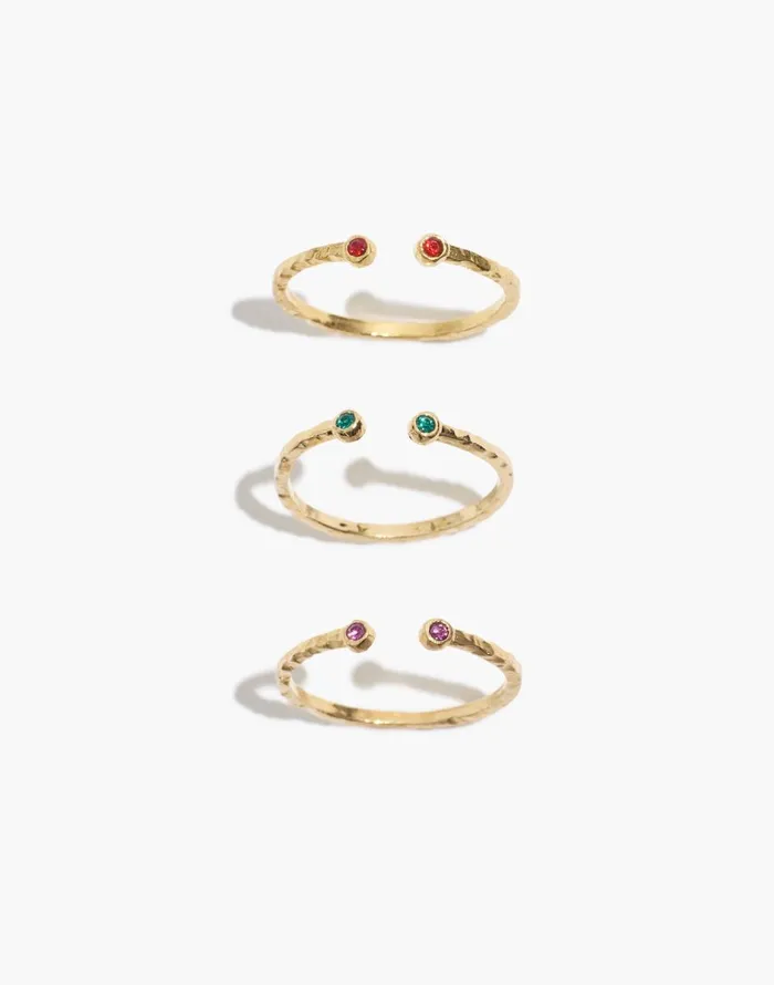 Madewell Katie Dean Jewelry 18k GoldPlated Birthstone Ring February Women Jewelry
