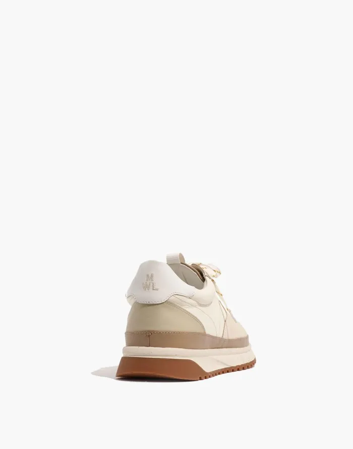 Madewell Kickoff Trainer Sneakers In Neutral Colorblock Leather Antique Cream Multi Men Sneakers