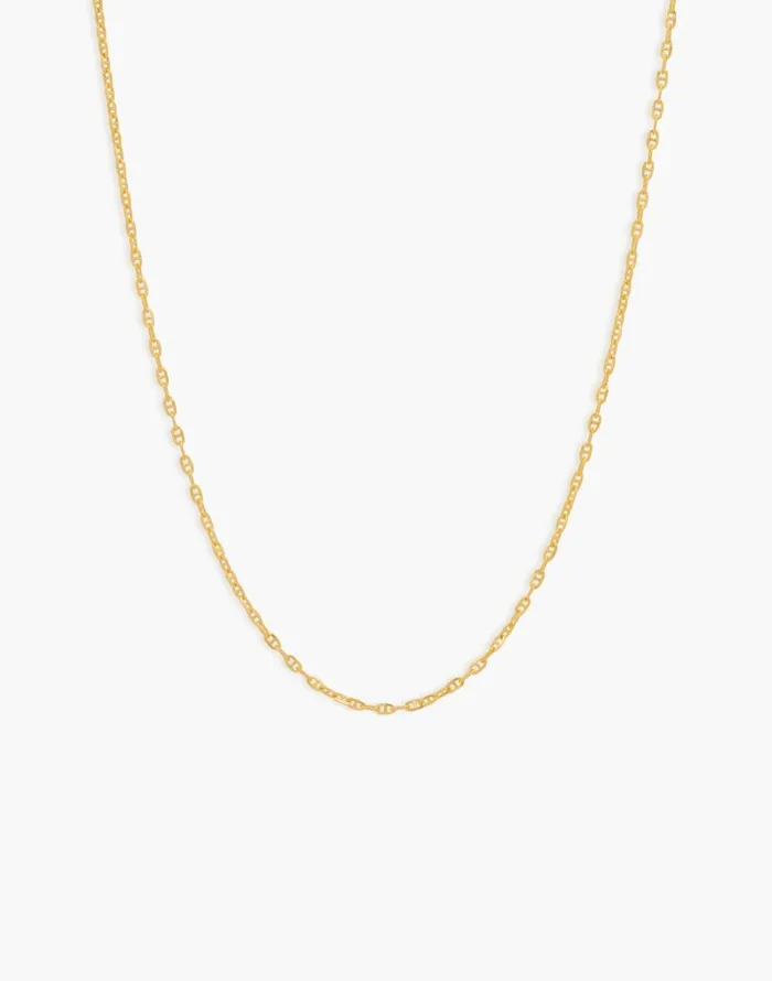 Madewell Kinn Studio Micro Mariner Chain Necklace Gold Women Jewelry