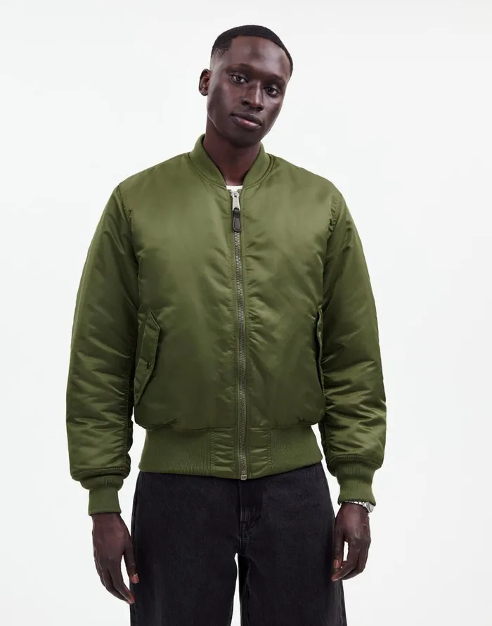 Madewell Madewell X Alpha Industries MA1 Flight Jacket Heritage Olive Men Coats Jackets