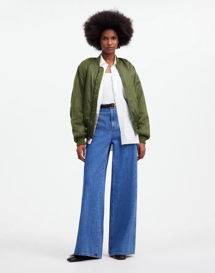 Madewell Madewell X Alpha Industries MA1 Flight Jacket Heritage Olive Women Coats Jackets
