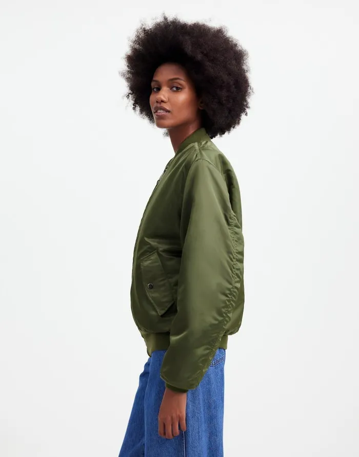 Madewell Madewell X Alpha Industries MA1 Flight Jacket Heritage Olive Women Coats Jackets