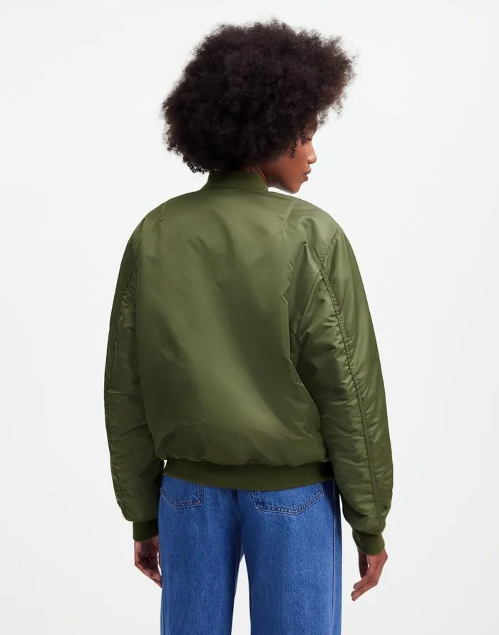 Madewell Madewell X Alpha Industries MA1 Flight Jacket Heritage Olive Women Coats Jackets