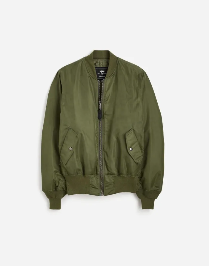 Madewell Madewell X Alpha Industries MA1 Flight Jacket Heritage Olive Women Coats Jackets