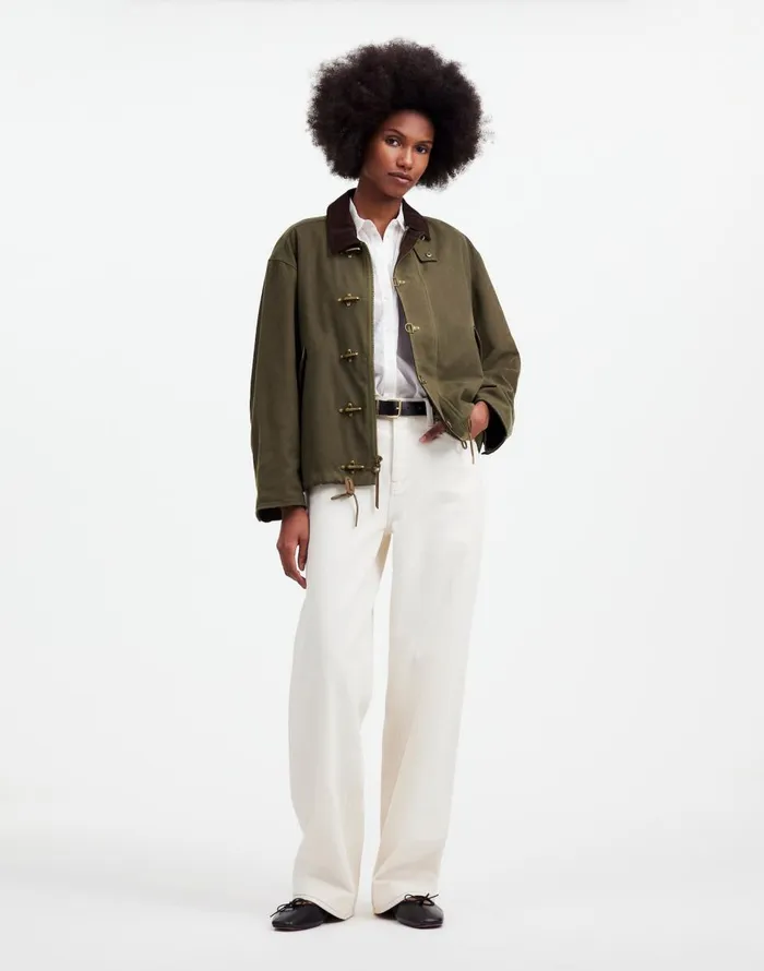Madewell Madewell X Alpha Industries Waxed Cotton Car Coat Cargo Olive Women Coats Jackets Madewell Madewell X Alpha Industries Waxed Cotton Car Coat Cargo Olive Women Coats Jackets