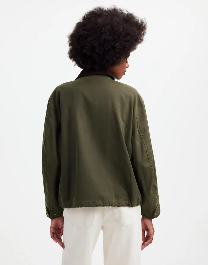 Madewell Madewell X Alpha Industries Waxed Cotton Car Coat Cargo Olive Women Coats Jackets