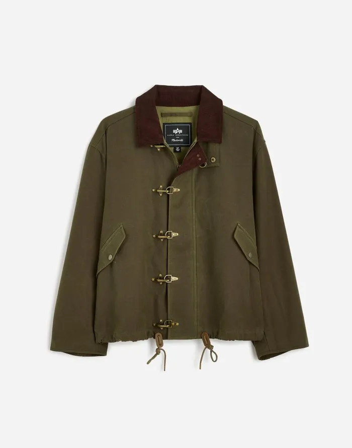 Madewell Madewell X Alpha Industries Waxed Cotton Car Coat Cargo Olive Women Coats Jackets
