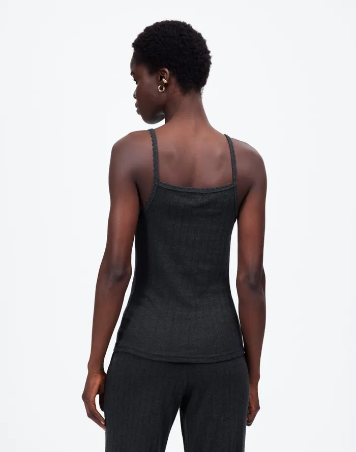 Madewell Madewell X LESET Pointelle Tank Grey Melange Women Tees