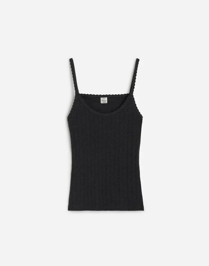 Madewell Madewell X LESET Pointelle Tank Grey Melange Women Tees
