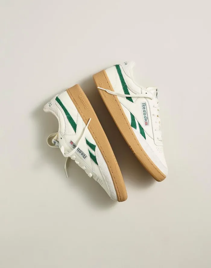 Madewell Madewell X Reebok Men039s Club C Revenge Sneakers Chalk Dark Green Men Sneakers